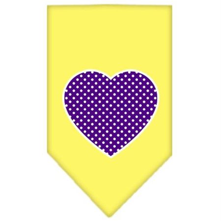 UNCONDITIONAL LOVE Purple Swiss Dot Heart Screen Print Bandana Yellow Small UN757648